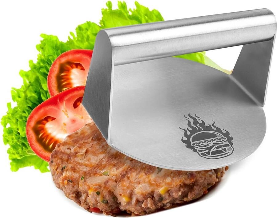 Burger Smasher Grill Press Gietijzeren Bakplaat Bereiding