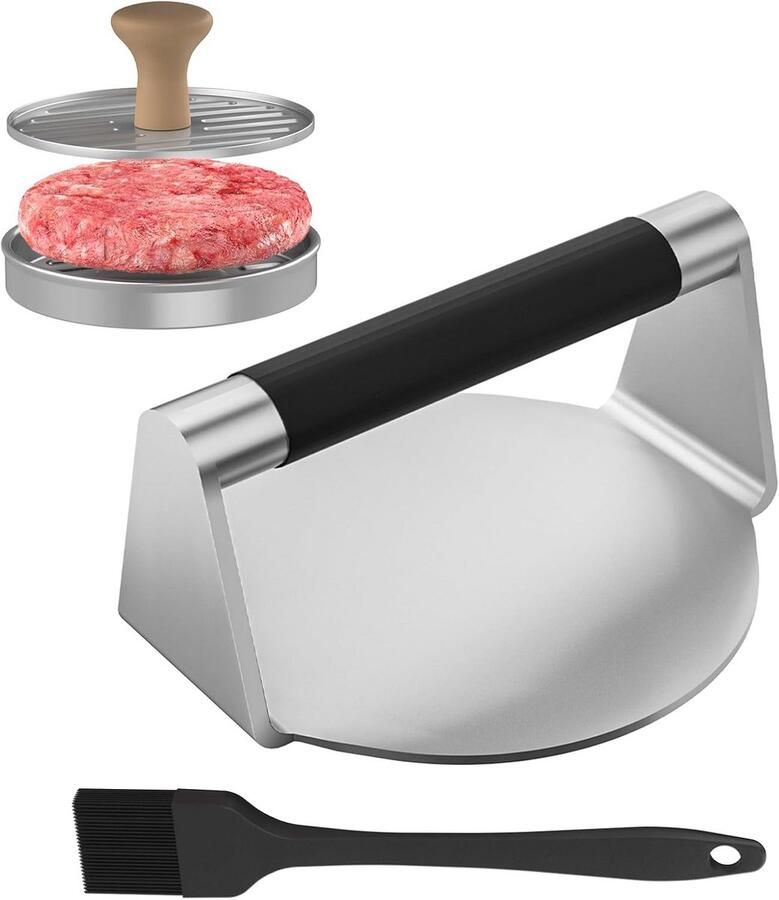Burger Smasher Grill Press Gietijzeren Bakplaat Bereiding