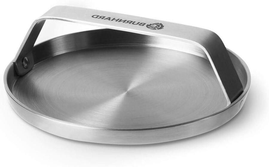 Burger Smasher Grill Press Hamburger Hamburgers Maken Hittebestendig Roestvrij Staal 14 cm Zilver