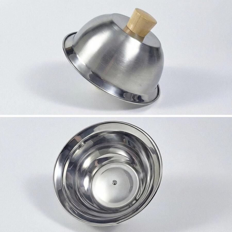 Burger Smelt Deksel Kaas Koepel Hamburgers Grillen Gelijkmatige Verwarming 20-26 cm Zilver