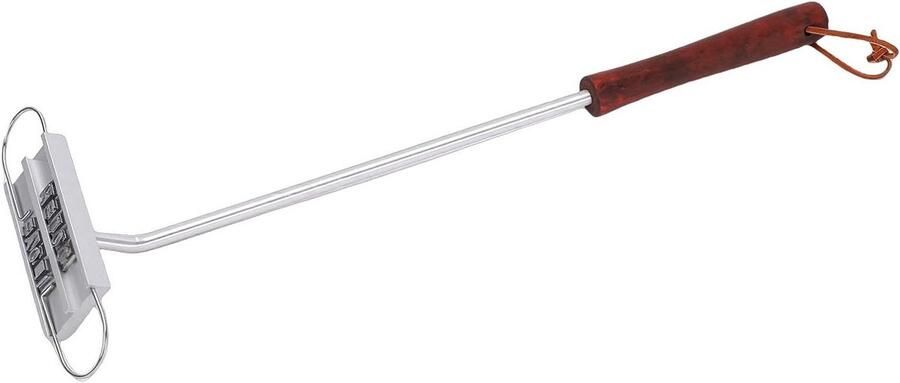 Burgerpers Gietijzer Hamburger pers Hamburgers Grillen Gelijkmatige Warmteverdeling 8.8 cm Kop Zwart