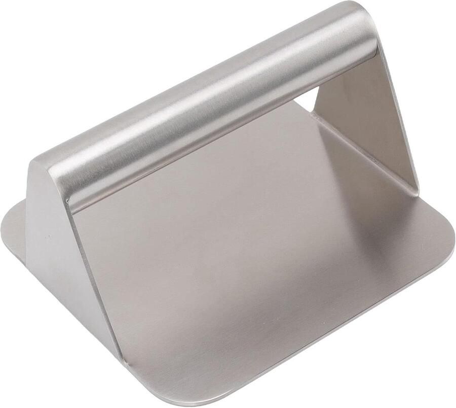 Burgerpers Keukengereedschap Gelijkmatig Grillen Voedselveilig Roestvrij Staal 14 cm Zilverkleurig