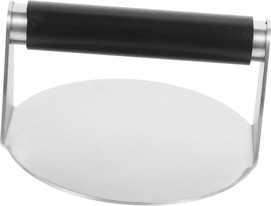 Burgerpers Metaal Vleesvormer Patty Maker Burgers Maken Antiaanbaklaag 14 cm Zilverkleurig