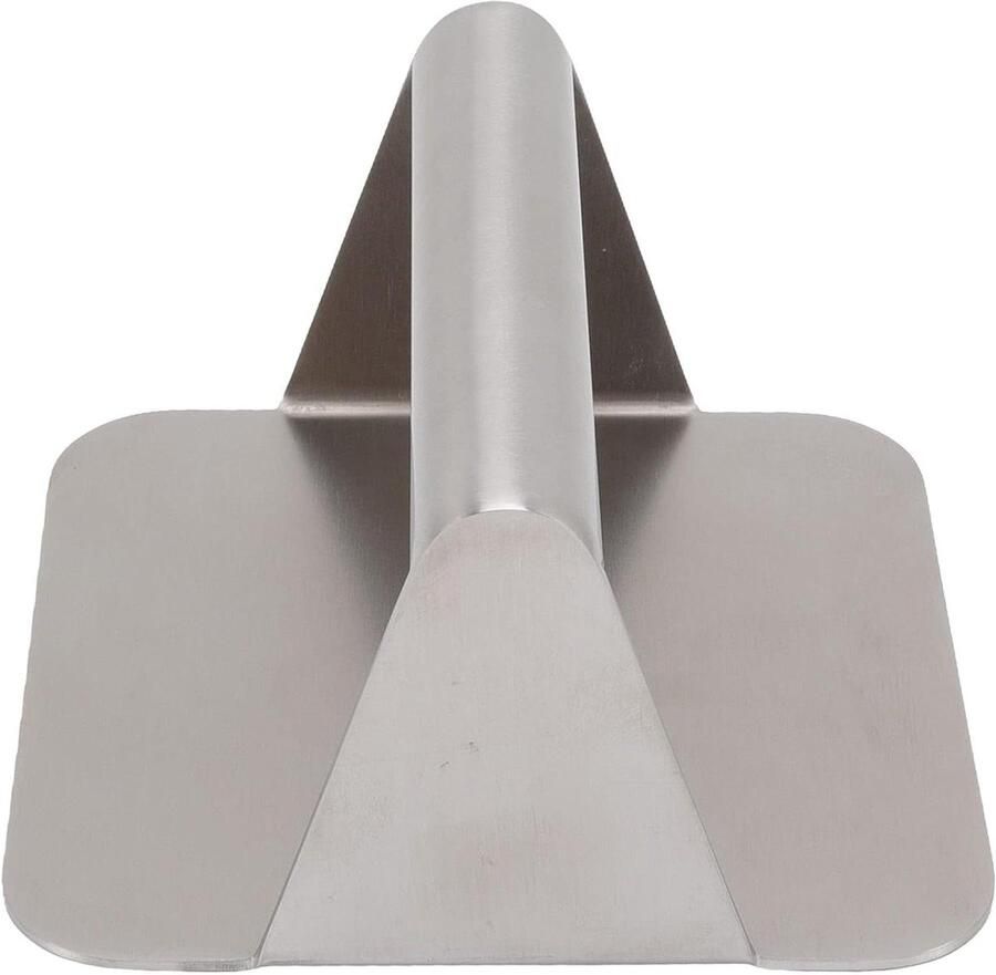 Burgerpers RVS Burger Smasher Patty Press Hamburgers Grillen Antiaanbaklaag Comfortabel Handvat 5.5 Inch Zilver