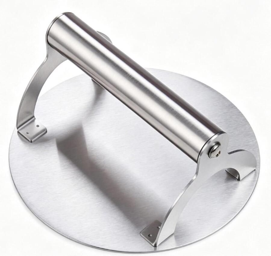 Burgerpers RVS Smasher Tool Grill Hamburgers Maken Voedselveilig Roestvrij Staal 167 cm Zilver