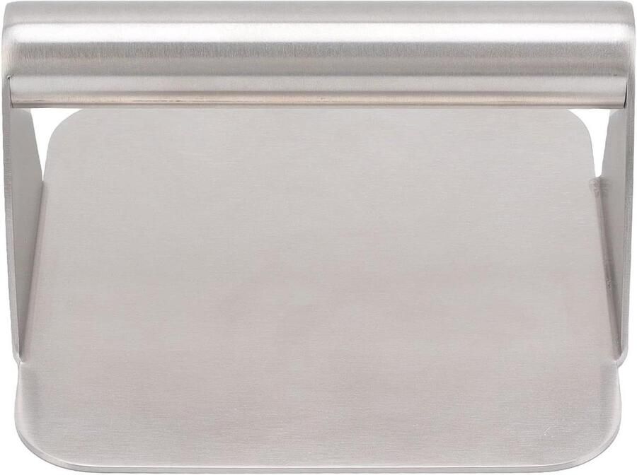 Burgerpers RVS Vlees Smusher Professioneel Grillen Antiaanbaklaag 14 cm Zilver