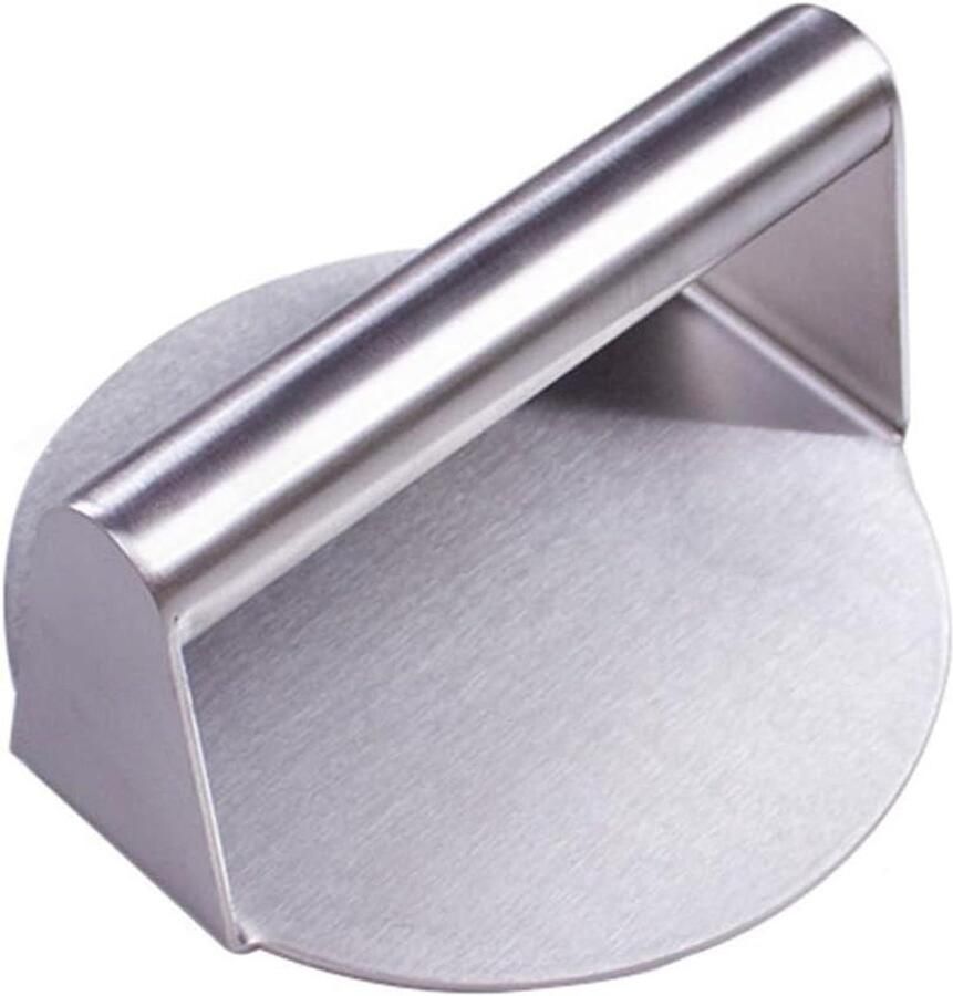 Burgerpers RVS Vleesdrukker Patty Maker Burgers Maken Antiaanbaklaag 14 x 8 cm Zilverkleurig