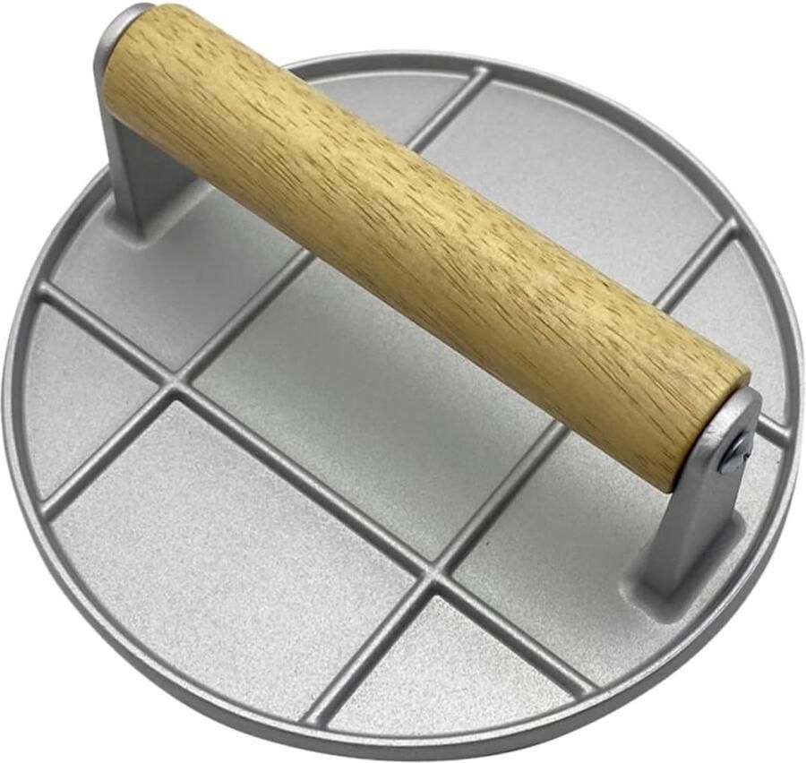 Burgerpers Set Patty Maker Burgers Maken Antiaanbaklaag 16 cm Zilverkleurig