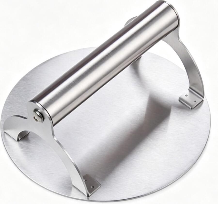 Burgerpers Staal Hamburger Smasher Vlees Grillen Non-stick Coating 16.7 cm Diameter Zilverkleurig