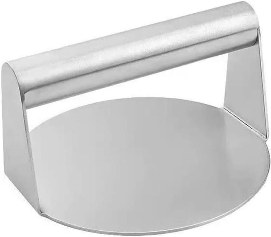 Burgerpers Staal Steak Press Grill Hamburgers Drukken Roestvrij Staal 10.7 cm Metallic