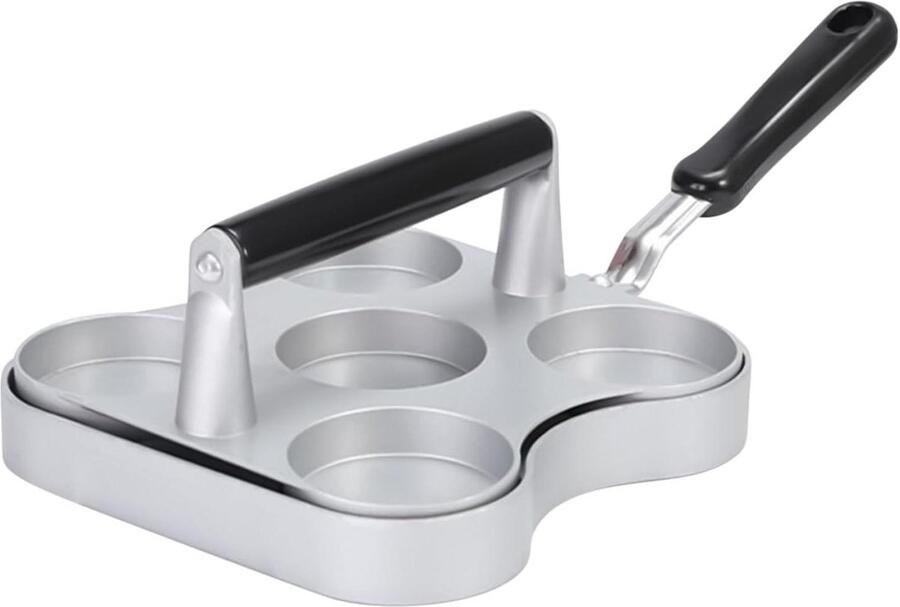 Burgerpers Vlees Smasher BBQ's en Cookouts Antiaanbaklaag 38 x 20 cm Zwart