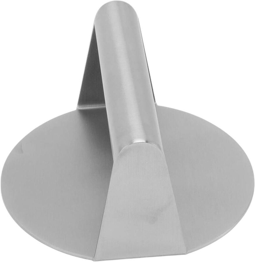 Burgerpers Vleespers Grill Gelijkmatig Koken Voedselveilig Staal 15 x 15 cm Zilver