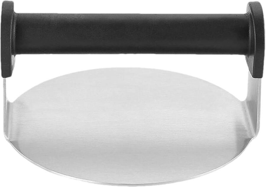 Burger Pers Vlees Drukker Perfect Grillen Roestvrij Staal 15 cm Diameter Zilver