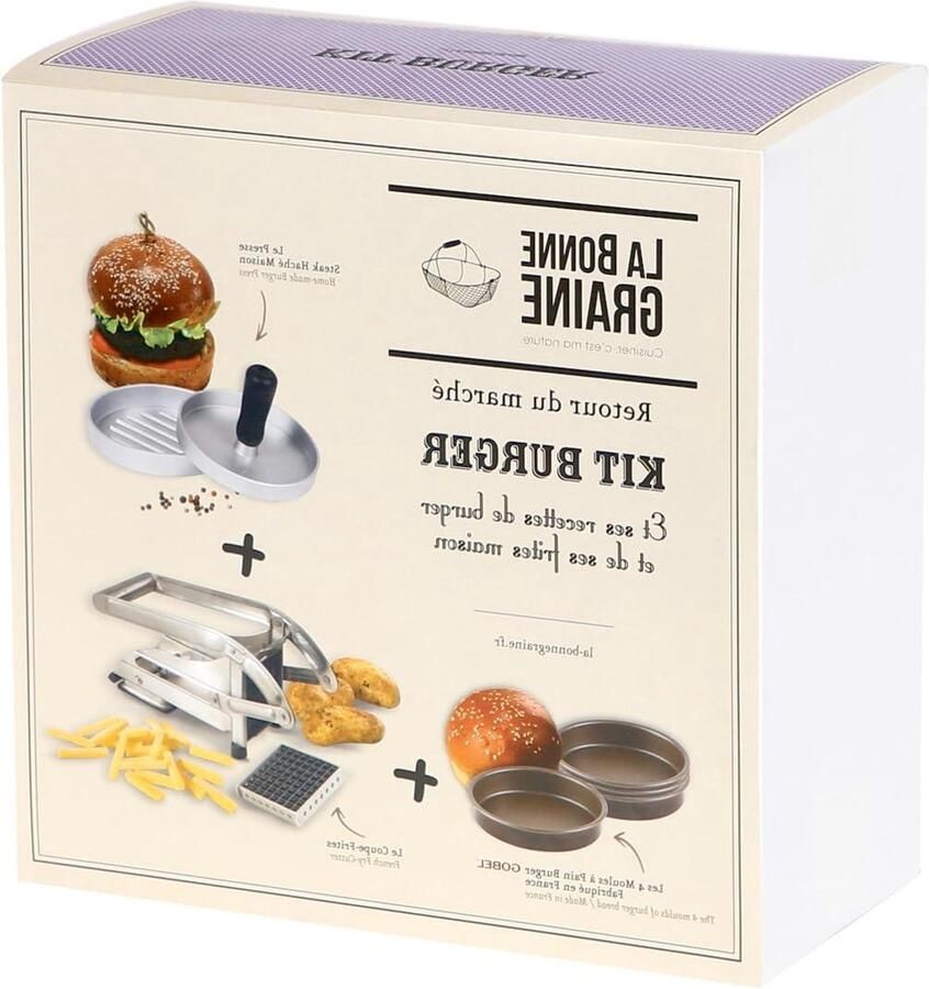 Burgerset Hamburger set Burgers maken Complete set 122 kg Bruin en Ris