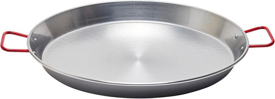 Paellapan Staal Koekenpan Grote Maaltijden Gepolijst IJzer 42 cm Zilver
