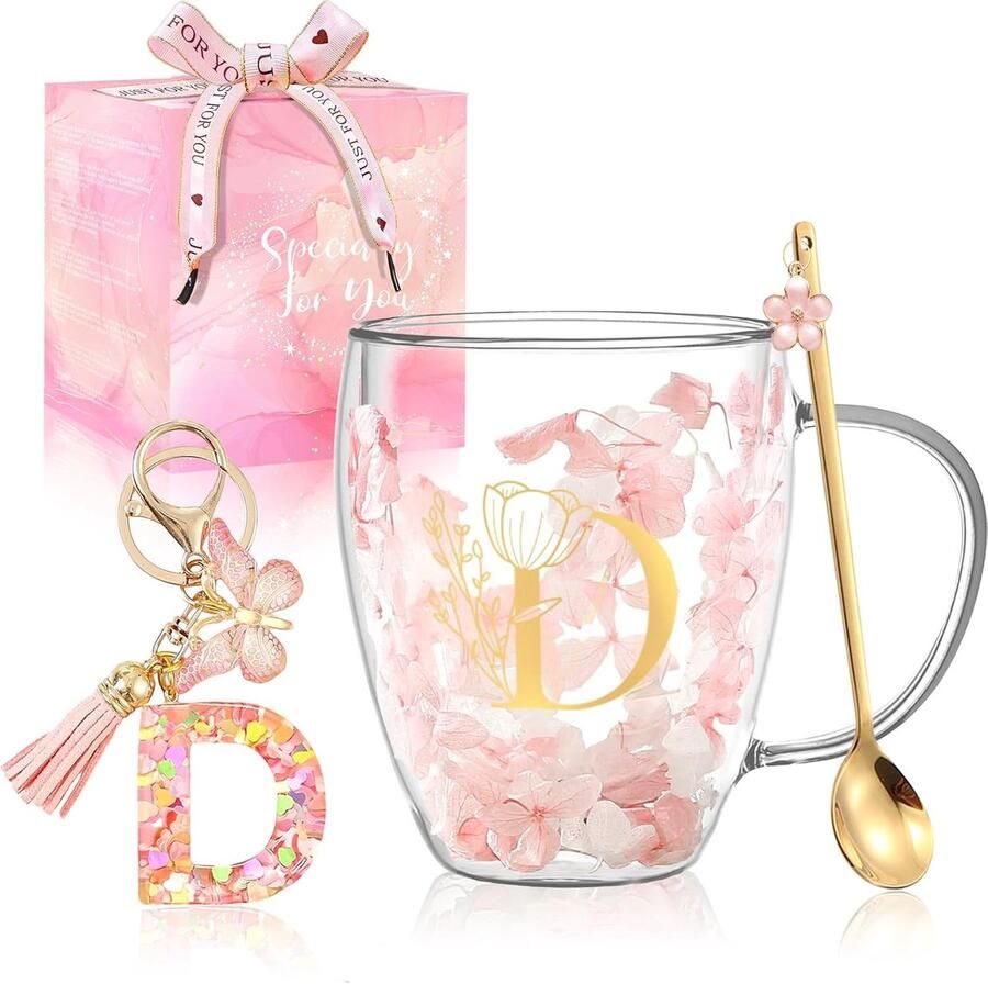 Cadeaus voor vrouwen glazen koffiemokken uniek voor haar dames espresso theekopjes gepersonaliseerde vriendschapsgeschenken schattige dubbelwandige glazen mokken kerst kerstkous