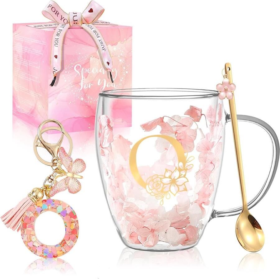 Cadeaus voor vrouwen latte macchiato glazen voor vrouwen dubbelwandige koffieglazen gepersonaliseerde Kerstmis Valentijnsdag voor haar vriendin collega