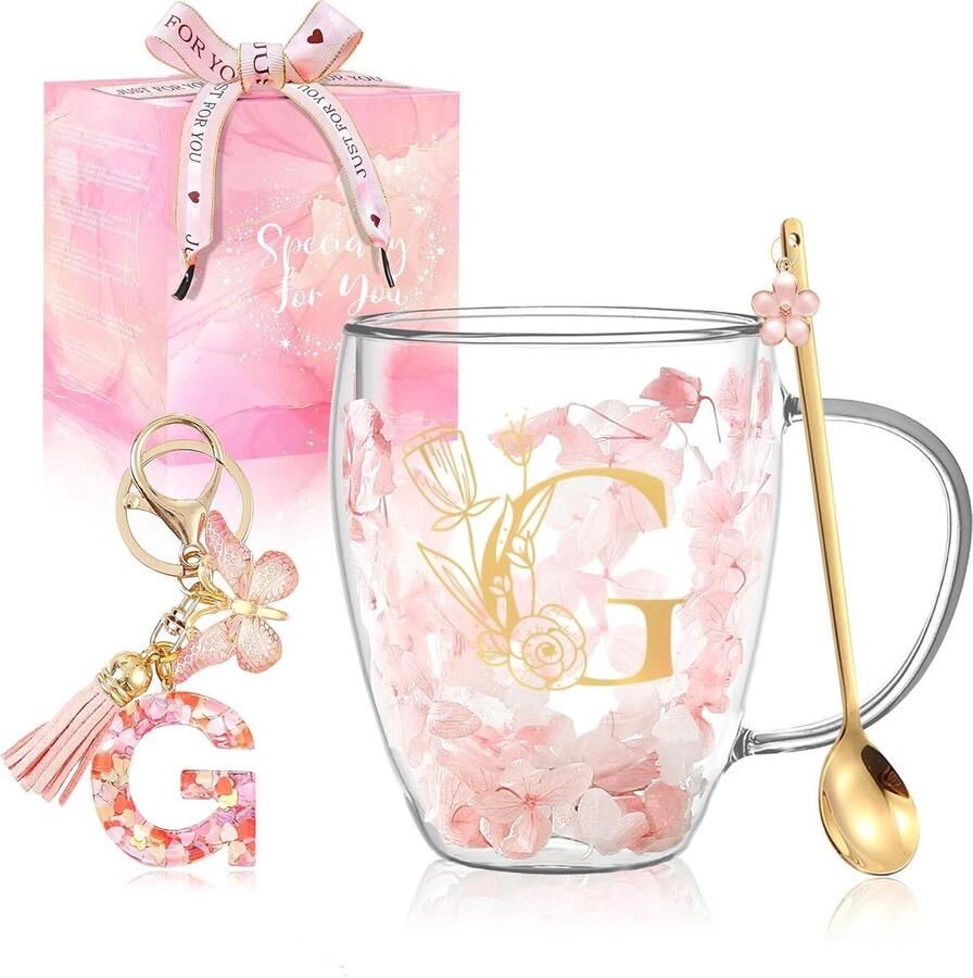 Cadeaus voor vrouwen latte macchiato glazen voor vrouwen dubbelwandige koffieglazen gepersonaliseerde Kerstmis Valentijnsdag voor haar vriendin collega