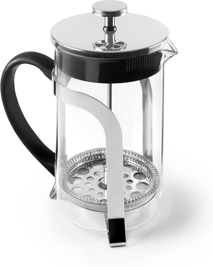 Cafetiere Koffiezetter Verse Koffie Maken Borosilicaat Glas 1 Liter Zilver