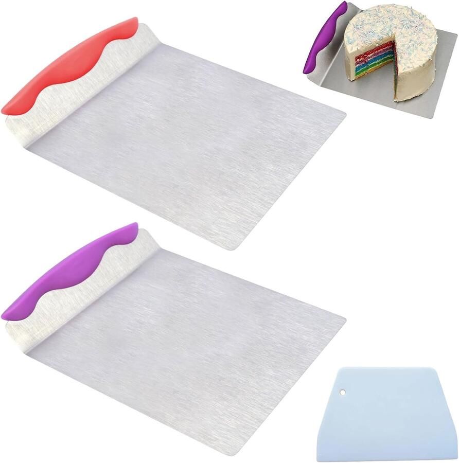 Cake Lifter en Pizza Transfer Tray Set voor Bakken Ideaal voor Beginners en Professionals 24x20CM 2 Stuks Perfect voor Taart en Pizza