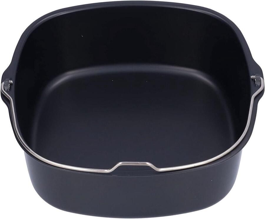 Cake Pan Bakvorm Airfryer Bakken en Braden Vaatwasserbestendig 22 cm Zwart
