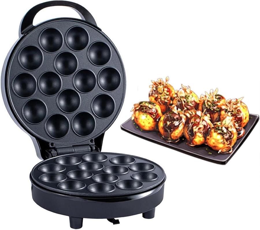 Cake Pop Maker Cupcake Machine Thuis Bakken Dubbelzijdige Verwarming 14 stuks Zwart