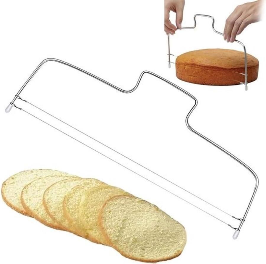 Cake Snijder RVS met Verstelbare Draad voor Perfect Gelijke Lagen