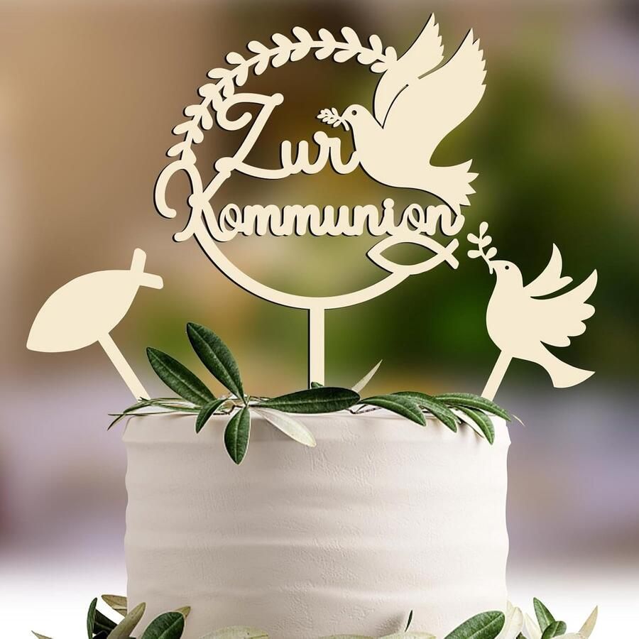 Caketopper voor communie taarttopper communie decoratie voor jongens en meisjes
