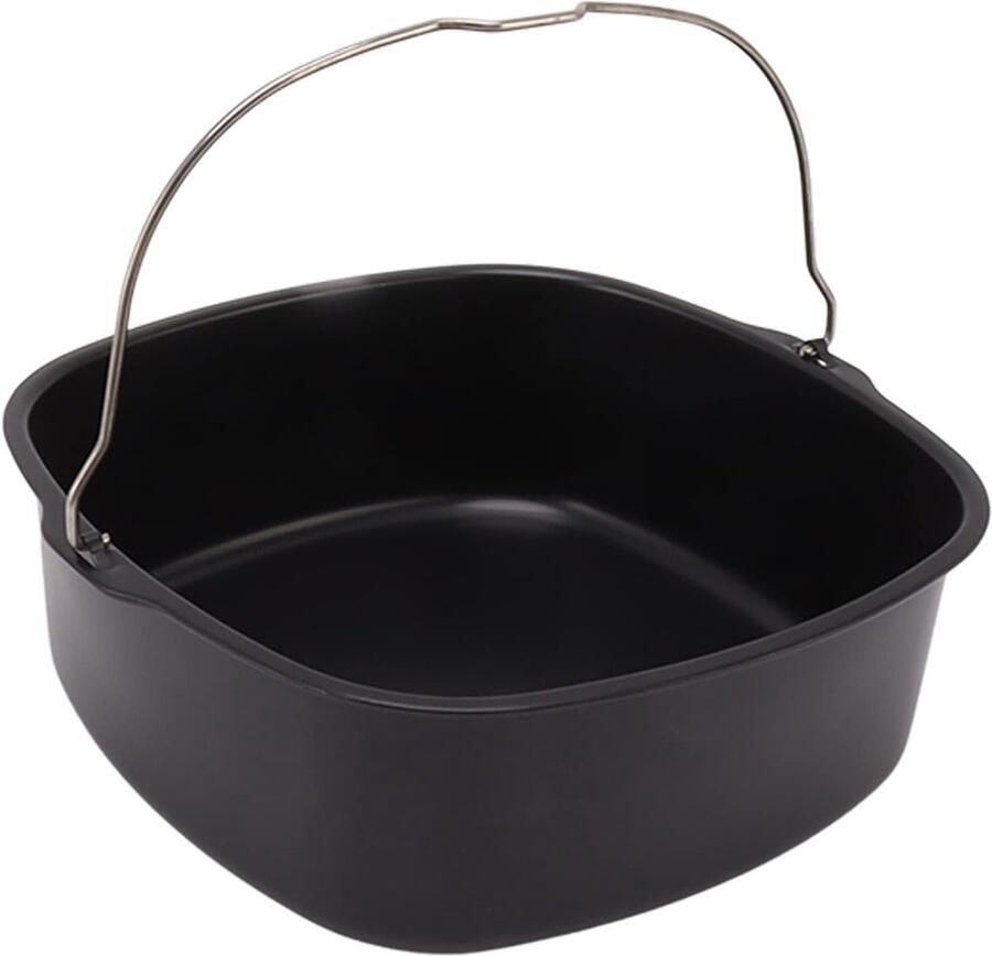 Cakevorm voor het bakken in heteluchtfriteuse Vierkante bakplaat met antiaanbaklaag geschikt voor airfryer en snelkookpan 7 inch voedselveilig metaal
