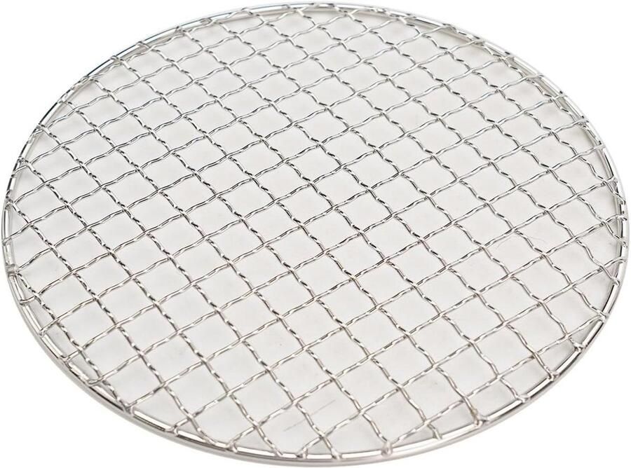 Camping BBQ Grill Barbecue Rooster Outdoor Koken Roestvrij Staal 20cm Diameter Zilver