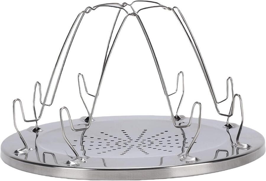 Camping Broodrooster Broodgrill Rek Buiten Koken Gelijkmatige Warmteverdeling 4 Sneetjes Zilver