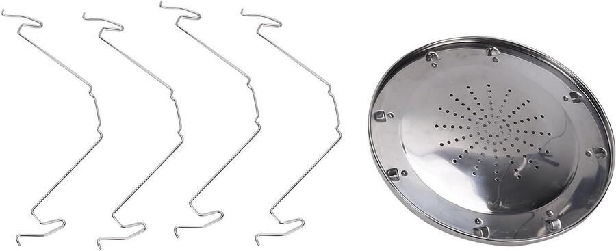 Camping Broodrooster Broodrek Grill Buiten Koken Gelijkmatige Warmte 4 Sneden Zilver