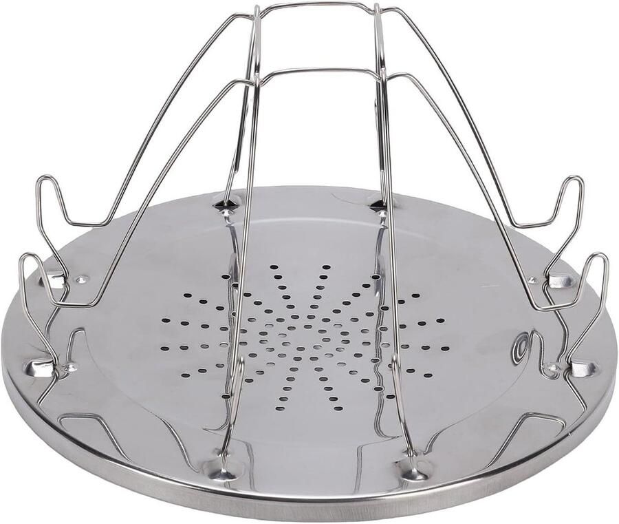 Camping Broodrooster Broodrek RVS Buiten Koken Gelijkmatige Verwarming 4 Sneetjes Zilver