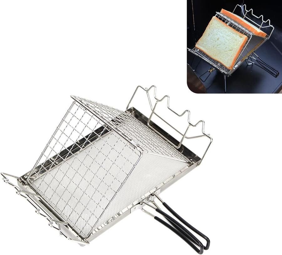 Camping Broodrooster Draagbaar Fornuis Outdoor Koken Opvouwbaar Ontwerp 25.5 x 15 cm rood