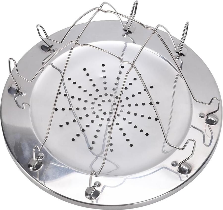 Camping Broodrooster Draagbare Grill Buiten Koken Opvouwbaar Ontwerp 4 Plakken Brood Zilver