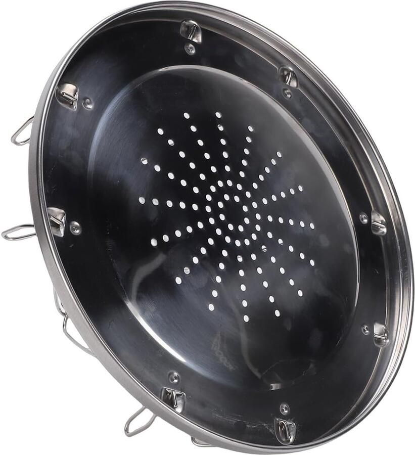 Camping Broodrooster Draagbare Grill Buiten Koken Perforatie Bodem 26x24x2 cm Zilver