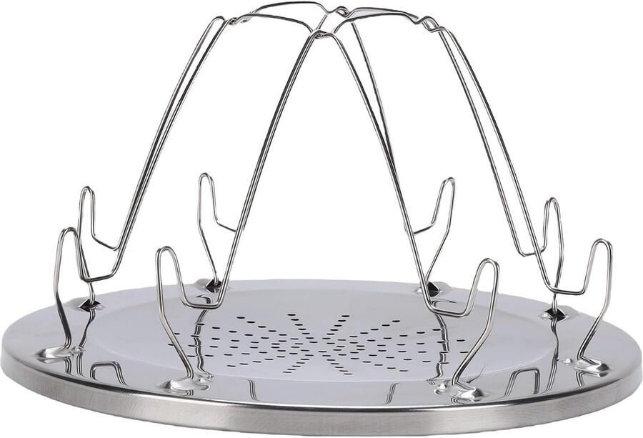 Camping Broodrooster Opvouwbare Grill Buiten Koken Gelijkmatige Warmte 4 Sneetjes Zilverkleurig