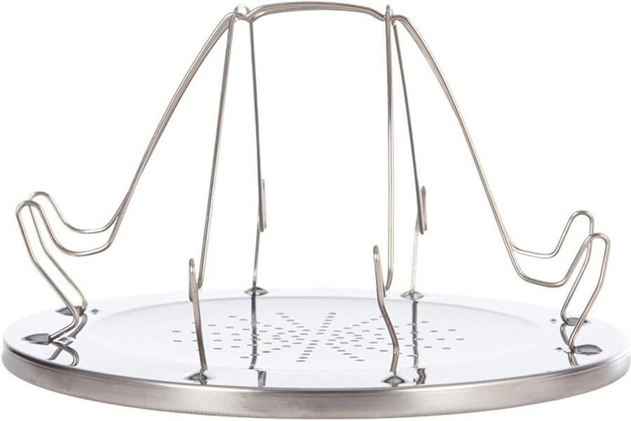 Camping Broodrooster Toastrek Kookplaat Buiten Koken Roestvrij Staal 25 x 25 x 1 cm Zilver