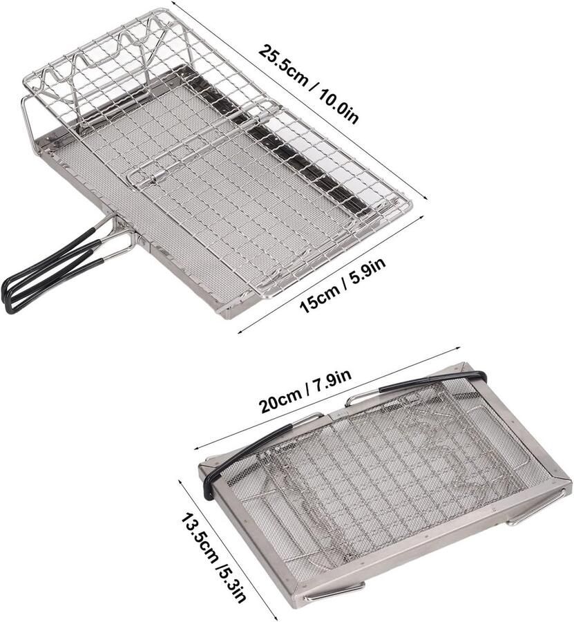 Camping Broodrooster Outdoor Toast Apparaat Buiten Koken Opvouwbaar Draagbaar 25.5 x 15 cm Rood