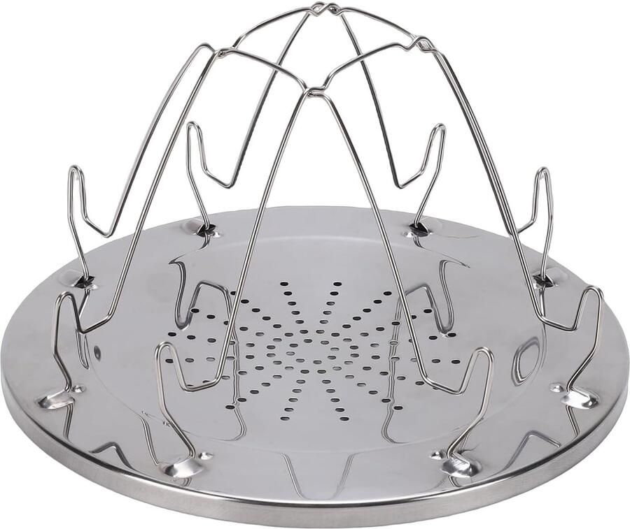 Camping Broodrooster Roestvrij Staal Buiten Koken Gelijkmatige Warmte 26 x 24 x 2 cm Zilver