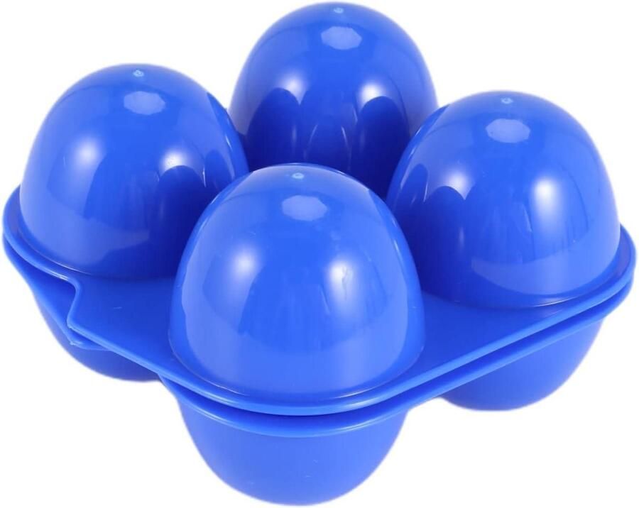 Camping Ei Doos Eierhouder Plastic Eieren Vervoeren Draagbaar Ontwerp 4 Eieren Willekeurige Kleur