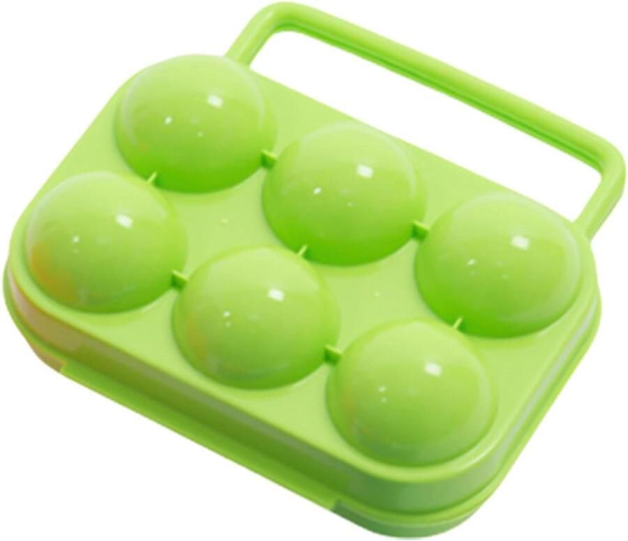 Camping Eierhouder Reiseierdoos Roosterverpakking Eieren Transporten Solide Polypropyleen 15.5 x 15 x 7.3 cm Oranje