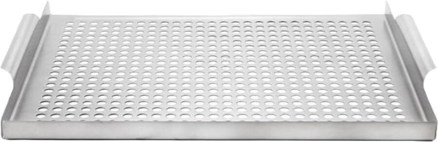 Camping Grill Pan BBQ Accessoire Outdoor Koken Geoptimaliseerde Warmteverdeling 14.4 x 11.5 inch Zilver