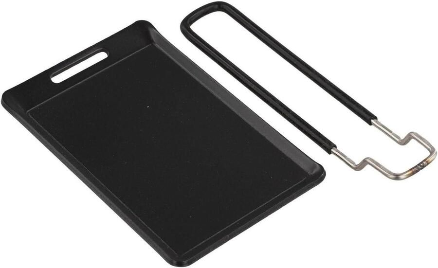 Camping Grill Tray Barbecueplaat Pan Outdoor Koken Ultra Lichtgewicht 85 x 130 mm Zwart