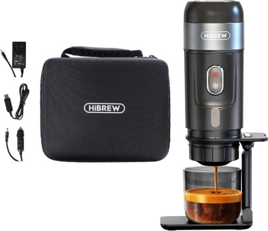 Bolture Camping Koffiezetapparaat Draagbare Koffiemachine Espressomachine Coffee Machine Inclusief Adapters en Draagtas