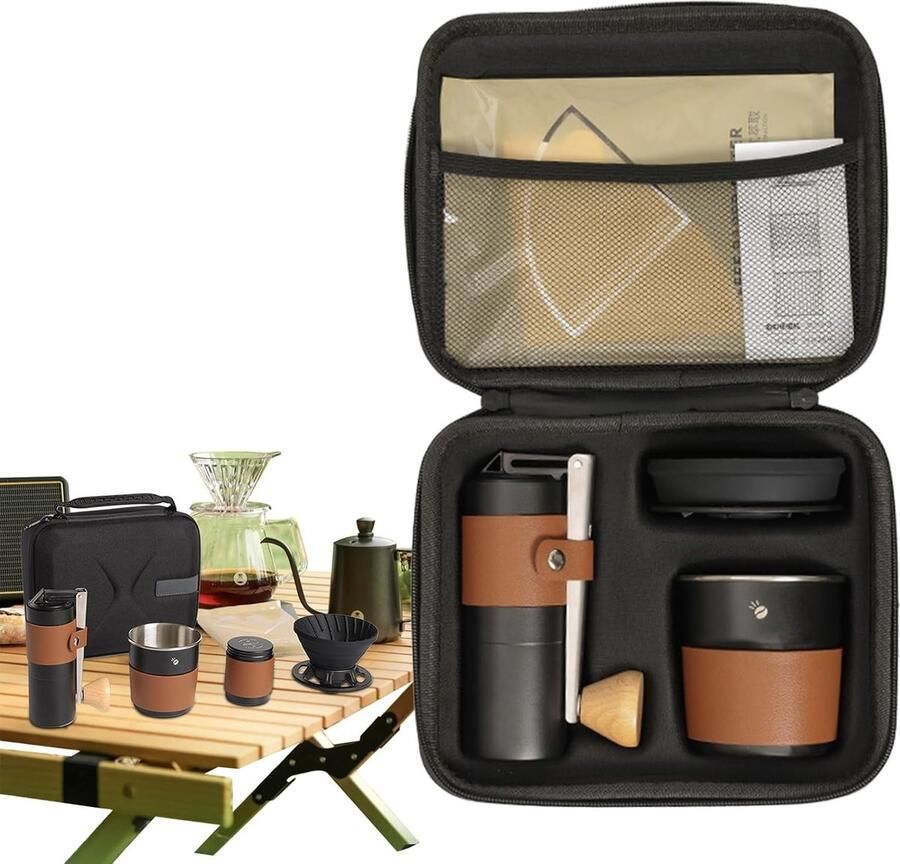 Camping Koffiezetapparaat Filterkoffie Maker Verse Koffie Buiten Stil Stabiel Malen 22 x 183 x 125 cm