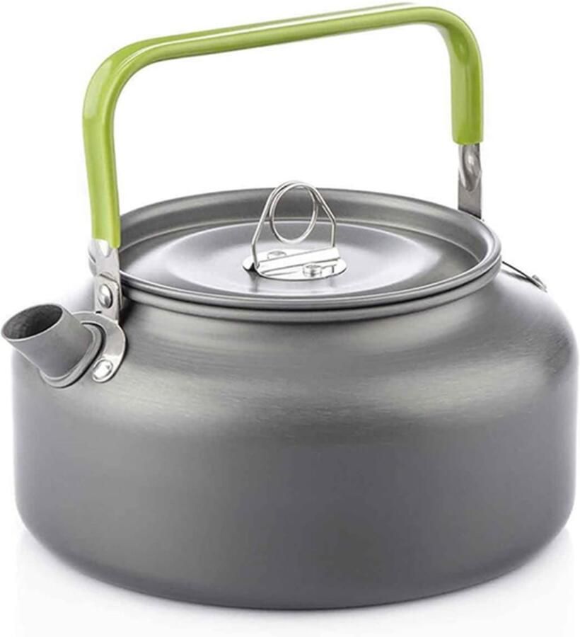 Camping waterkoker Camping Theepot Koffiekan Waterkoker voor buiten koken Waterkoker Camping servies Camping kookset Grijs Aluminiumlegering
