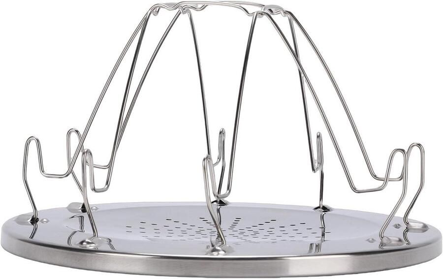 Campingbroodrooster Broodrek Buiten Koken Opvouwbaar RVS 4 Sneetjes Zilver