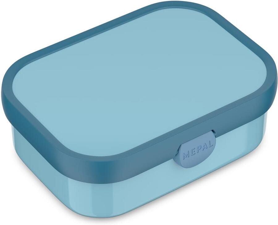 Campus Lunchbox bentobox voor kinderen met bentovak en vork met clipsluiting vaatwasserbestendig en BPA-vrij 750 ml Cool Blue