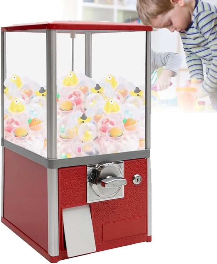 Candy Automaat Kauwgomballen Machine Decoratie Thuis Grote Capaciteit 50cm Hoog Rood